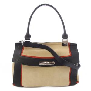 MADELEINE ショルダーバッグ 2WAY スエード ベージュ ブラック