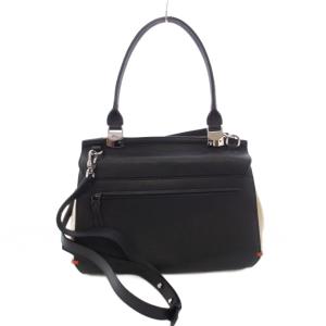 Longchamp MADELEINE ショルダーバッグ 2WAY スエード ベージュ ブラック