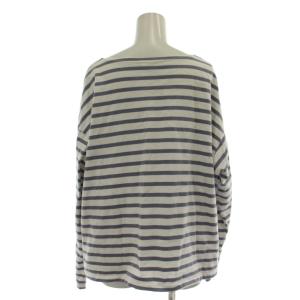 AURALEE ×IENA Tシャツ バスクシャツ 1 白 水色 長袖 ボーダー A21AB021E /GG