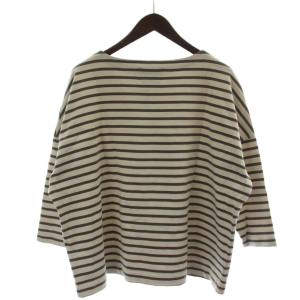 Traditional Weatherwear カットソー S アイボリー グレージュ 七分袖 ボーダー /GG