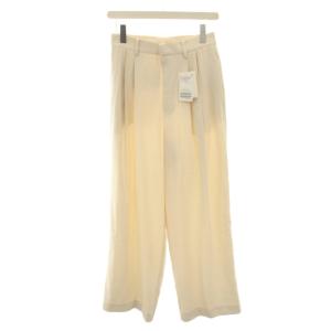 24SS ジョーゼットタック Georgette Tuck パンツ スラックス ジップフライ 38 キナリ