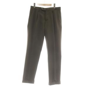 パンツ スラックス 46 グレー センタープレス タック ロールアップ裾 /AU