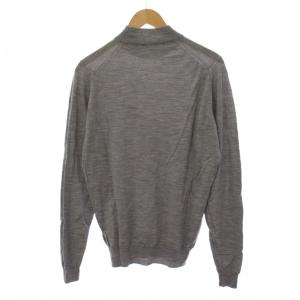 JOHN SMEDLEY ニット セーター 長袖 薄手 ハイネック ウール M グレー /BM