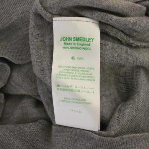 JOHN SMEDLEY ニット セーター 長袖 薄手 ハイネック ウール M グレー /BM