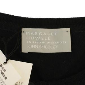MARGARET HOWELL × ジョンスメドレー JOHN SMEDLEY ニット セーター 長袖 薄手 ウール L 黒 MHM1072