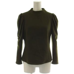 GRACE SHOULDER WOOL TOP カットソー 36 カーキ 長袖 パフスリーブ BD2221-3N-35