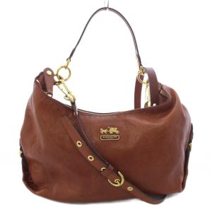 ハンドバッグ ショルダーバッグ 2way レザー 茶 ブラウン 14304 /TK