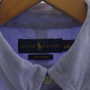 RALPH LAUREN ポロシャツ 半袖 刺繍 L 青 ブルー /AN33