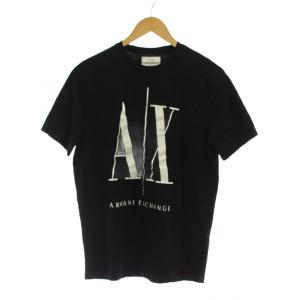 Tシャツ M 黒 半袖 ロゴプリント ラウンドネック /JP
