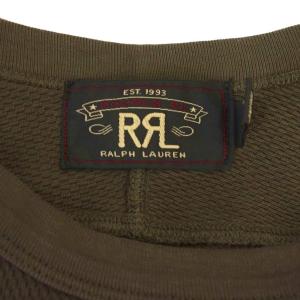 RRL Ralph Lauren ロゴサーマル Tシャツ カットソー 長袖 M カーキ 782804389001