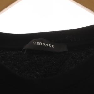 VERSACE メデューサ Tシャツ カットソー 半袖 刺繍 L 黒 ブラック A89499S /AN67