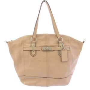トートバッグ ショルダーバッグ レザー ピンクベージュ /TK
