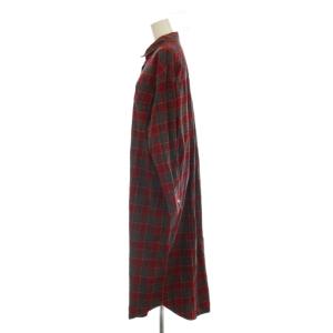 PENDLETON シャツ ワンピース 赤 レッド チェック柄 ロング丈 長袖 /LP