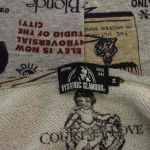 HYSTERIC GLAMOUR パーカー ジャケット 長袖 総柄 S グレー 0261CF06 /BM