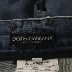 DOLCE&GABBANA デニムパンツ ジーンズ ジーパン Gパン 花刺繍 ジッパーフライ 36 水色 ライトブルー /AN47