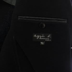 Agnes b. homme テーラードジャケット シングル T2 黒 ブラック G323JQ60 /AN61