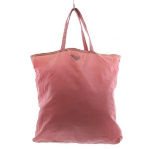PRADA SPORT トライアングルロゴ 三角プレート トートバッグ ショルダーバッグ ナイロン ピンク /AN12 D OH