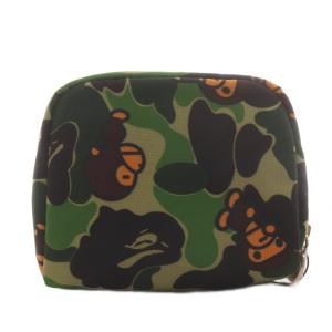 A BATHING APE BABY MILO STORE ポーチ カモフラ 迷彩柄 カーキ /AN21