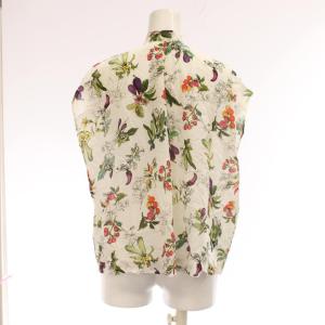 TOMORROWLAND collection 23SS ボウタイ シャツ ブラウス 36 袖なし 花柄 白系 /JP
