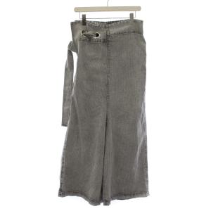 ヨウジヤマモト 22SS パンツ トーンブリーチ加工 アシンメトリー 02 グレー