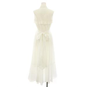 SNIDEL 24AW イレヘムシャツワンピ ワンピース ロング ノースリーブ リボン フリル 1 白 ホワイト SWFO244075