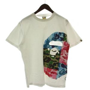 ABC CAMO CRAZY SIDE BIG APE HEAD TEE Tシャツ  M 白 半袖 プリント