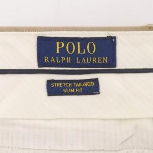 POLO RALPH LAUREN パンツ ストレッチ テイラード スリムフィット チノパン 32/32 ベージュ 無地  0200011695