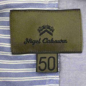 Nigel Cabourn ボーダー テーラードジャケット 薄手 50 青 ブルー 8070080040 /G