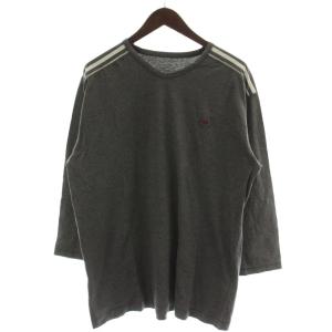 Tシャツ L グレー 七分袖 Vネック /GG