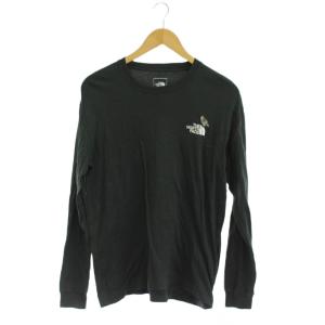 ロングスリーブズーピッカーティー Tシャツ XS グレー 長袖 ロゴプリント NT82536 /JP