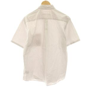 SOPHNET. STRIPE REGULAR FIT S/S SHIRT カジュアルシャツ ストライプ 半袖 S グレー