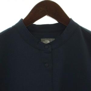 THE NORTH FACE Seersucker Overshirt シャツ カットソー M 紺 長袖 NRW12361 /GG