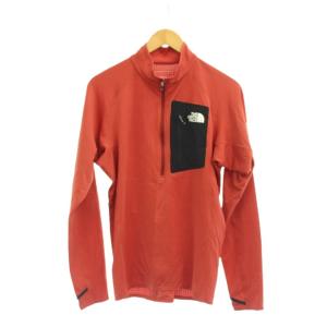 Expedition Dry Dot Zip High Tシャツ L 赤 ハーフジップ スタンドカラー