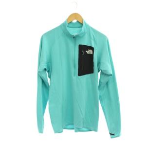 Expedition Dry Dot Zip High Tシャツ L 水色 長袖 ハーフジップ 胸ポケット