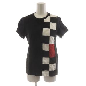 AD2004 Tシャツ カットソー 半袖 チェック柄 黒 ブラック 白 ホワイト 赤 レッド TO-T018