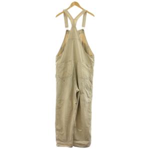 RRL オーバーオール ボタンフライ ペイントヴィンテージ加工 M ベージュ