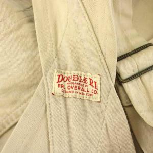 RRL オーバーオール ボタンフライ ペイントヴィンテージ加工 M ベージュ