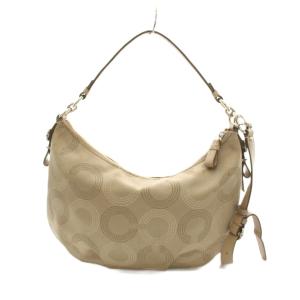 COACH 15929 マディソン オプアート ドッテッド ショルダーバッグ ハンドバッグ 2WAY ベージュ /YM