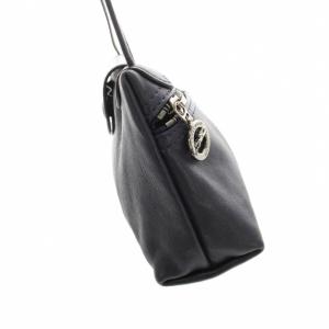 Longchamp ル プリアージュ キュイール ショルダーバッグ ポシェット レザー ネイビー /YM