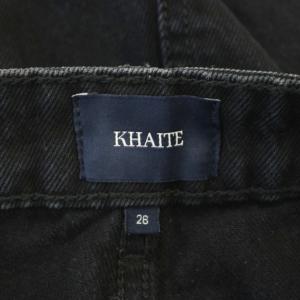 KHAITE デニム パンツ 26 黒 ブラック ハイウエスト ストレートレッグ /LP