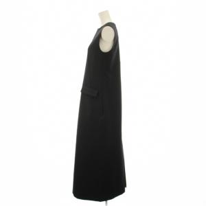 Ameri VINTAGE 23SS ワンピース ノースリーブ ロング M 黒 ブラック フラップポケット 01310560830