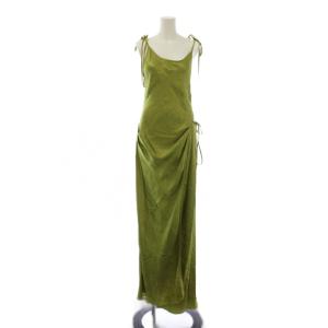 サテンドレス キャミワンピース 36 イエローグリーン FN-WN-DRES000989