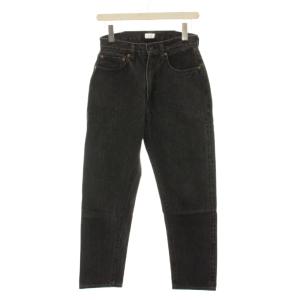スビンコットン13.5ozテーパードデニムパンツ ジーンズ 27 ブラック NPTL-2TP /YM
