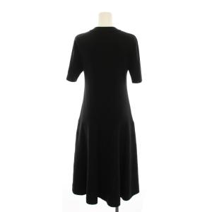 FOXEY NEW YORK 17SS ニット ワンピース ロング 半袖 38 黒 37440 /YM