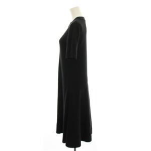 FOXEY NEW YORK 17SS ニット ワンピース ロング 半袖 38 黒 37440 /YM