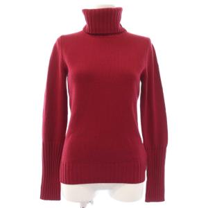 カシミヤ タートルネック ニット 38 レッド FAD0667