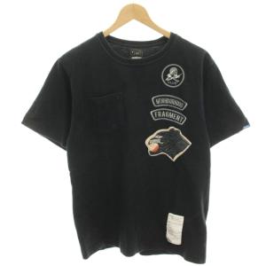 Tシャツ カットソー 半袖 プリント 1 黒 ブラック /HN