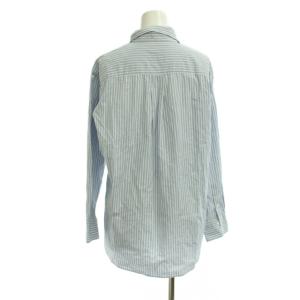 23区 24AW シャツ ブラウス 38 水色 白 ストライプ柄 長袖 レギュラーカラー /JP