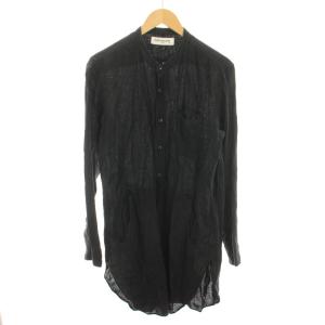 ビューティフルシングス BEAUTIFUL THINGS 19SS ロングシャツ バンドカラー 長袖 麻