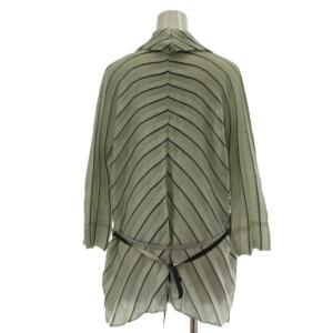 ISSEY MIYAKE カーディガン 2 ミントグリーン 長袖 プリーツ IM81FJ123 /GG